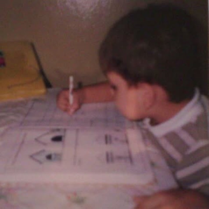 Diogo estudando